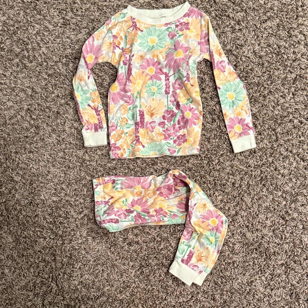 Burt's Bees Colorful Floral Kids Pajama Set
